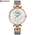 CURREN 9056 Women Watches Reloj Mujer Top Brand Luxury Leather Strap Wristwatch for Women Blue Clock Stylish Quartz Ladies Watch